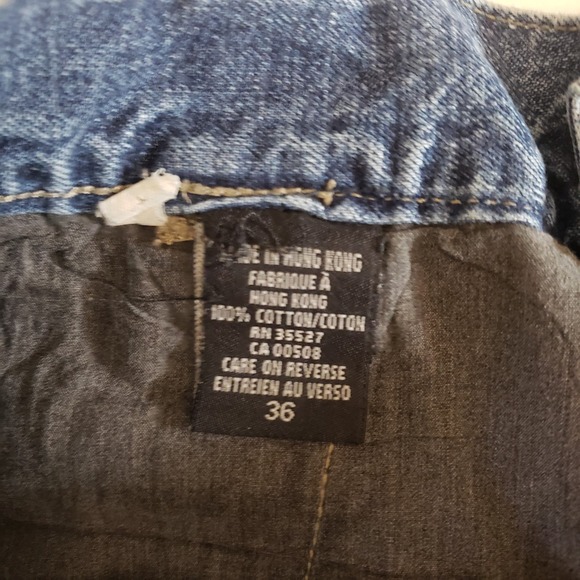 VTG Marithe Francois Girbaud Shorts Mens 36 X 12 Blue Denim Carpenter Skater Y2K - Picture 8 of 14